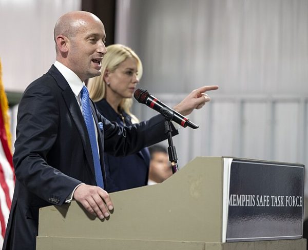White House Deputy Chief of Staff Stephen Miller speaks to National Guard Soldiers on Wednesday, Oct. 1.