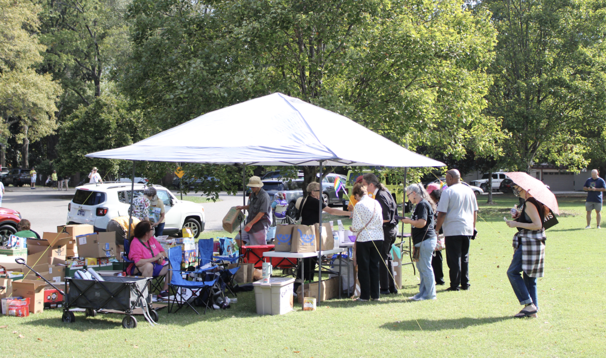 FOOD FOR ALL: The Immigrant Pantry held the largest tent at the protest and received countless donations for undocumented families throughout the day.