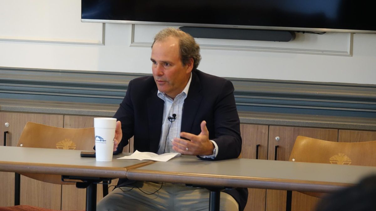 Mr. Robert Fogelman II speaks to students on Nov. 12.