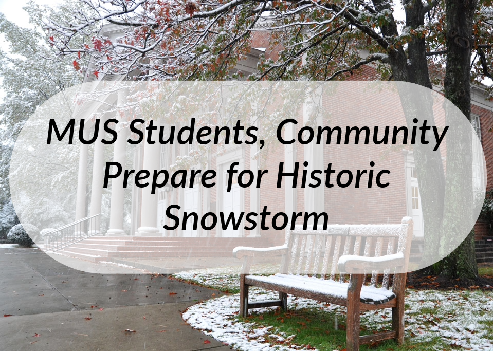 MUS students and community members prepare for historic snowstorm. Photo Courtesy of MUS Communications
