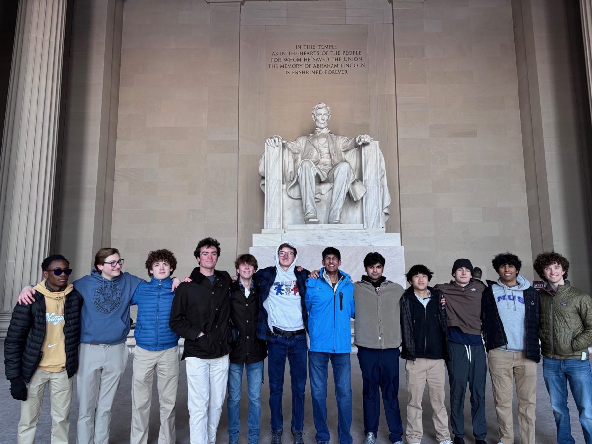 Owl Delegates pose for a photo in Washington D.C. during the trip. Photo Courtesy of Davis Smith.