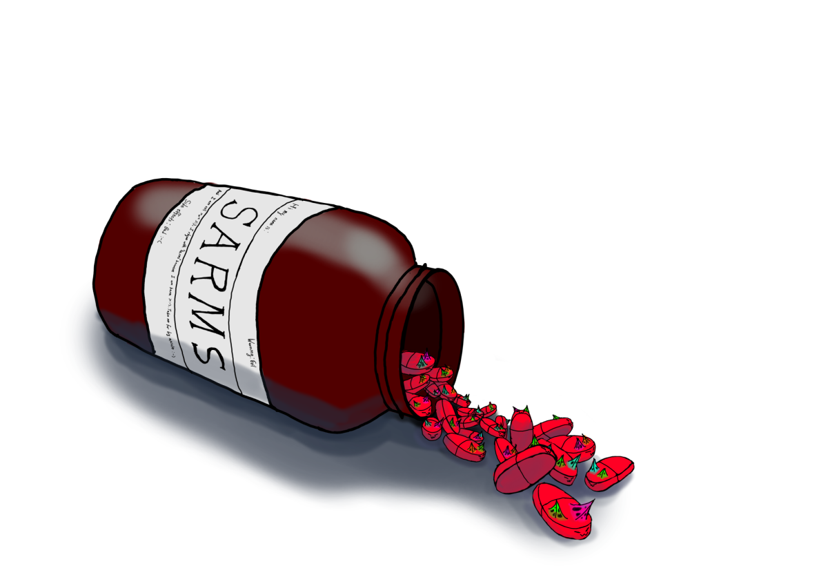 An illustration of SARMs underscores the harmful effects of using them for sports performance.